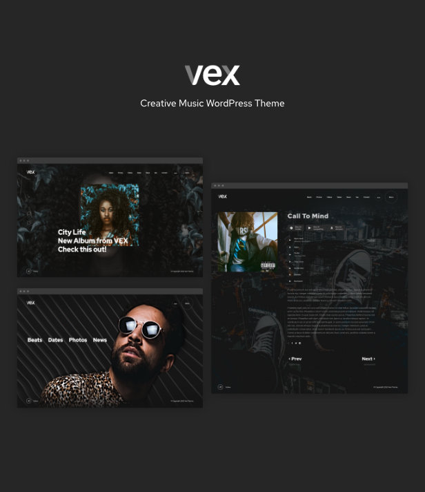 Vex v1.2.3 -  WordPress音乐主题插图(1)