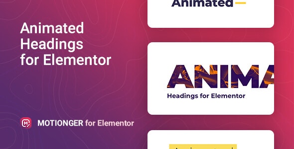 Motionger v2.0.3 - Elementor 的动画标题插图