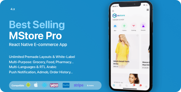 MStore Pro v4.8.0 – 电子商务的完整 React Native 模板插图