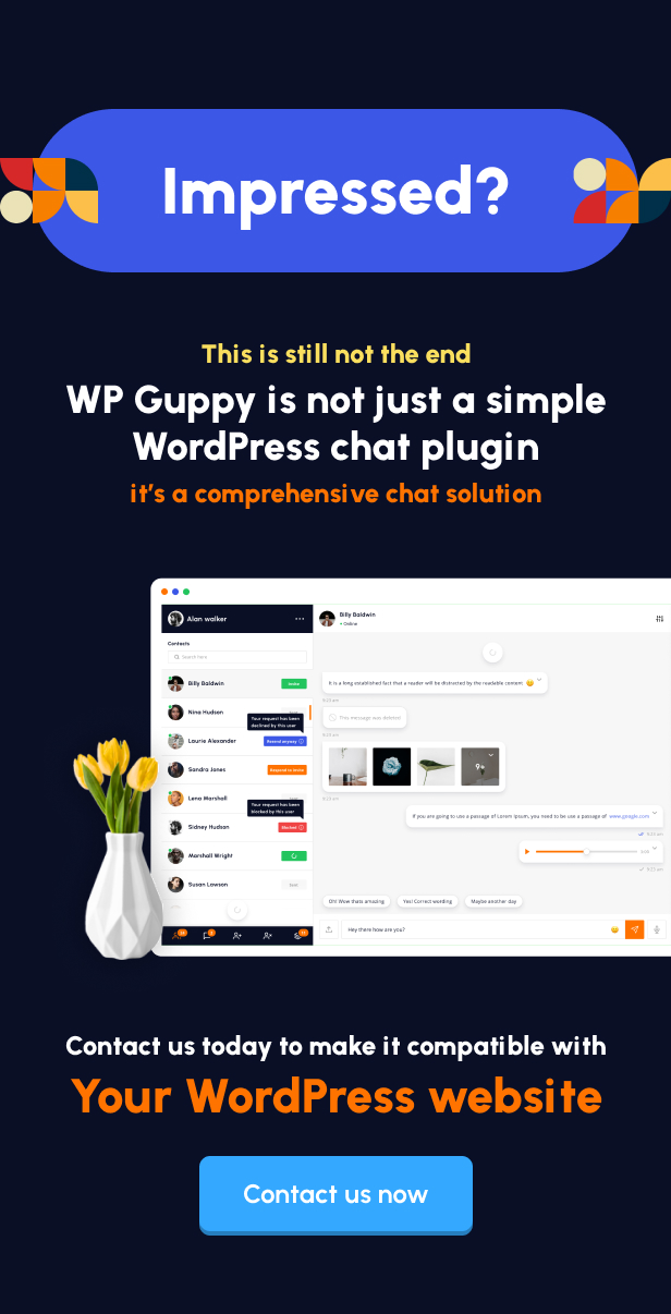 WP Guppy Pro v4.0 - WordPress 实时聊天插件插图(5)