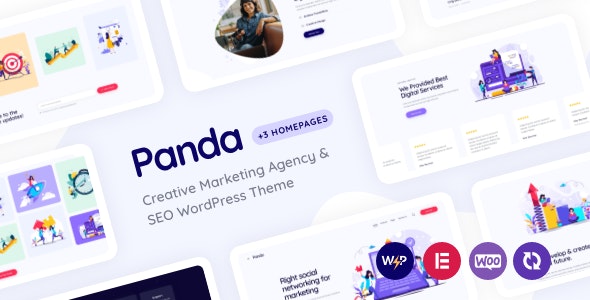 Panda v1.17 - 创意营销机构和 SEO WordPress 主题插图