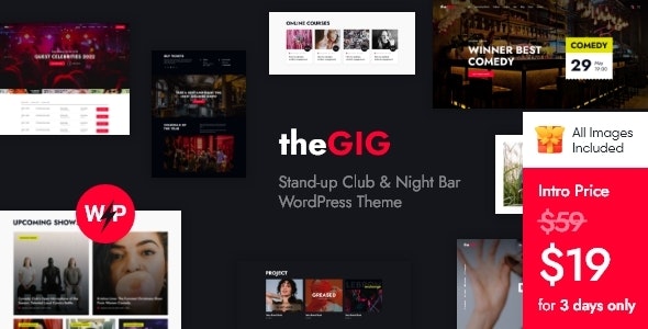 The Gig v1.9 - Stand-up Club & Night Bar WordPress 主题插图