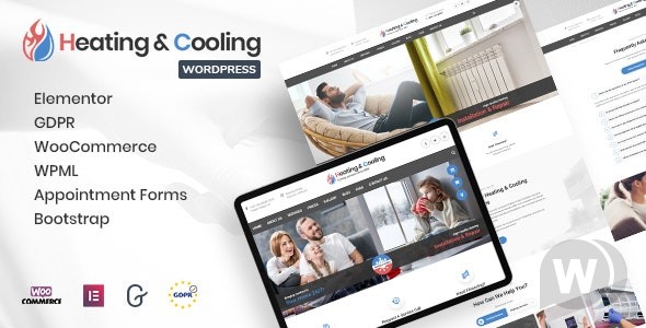 HeaCool v1.7 -  WordPress暖气和空调主题插图