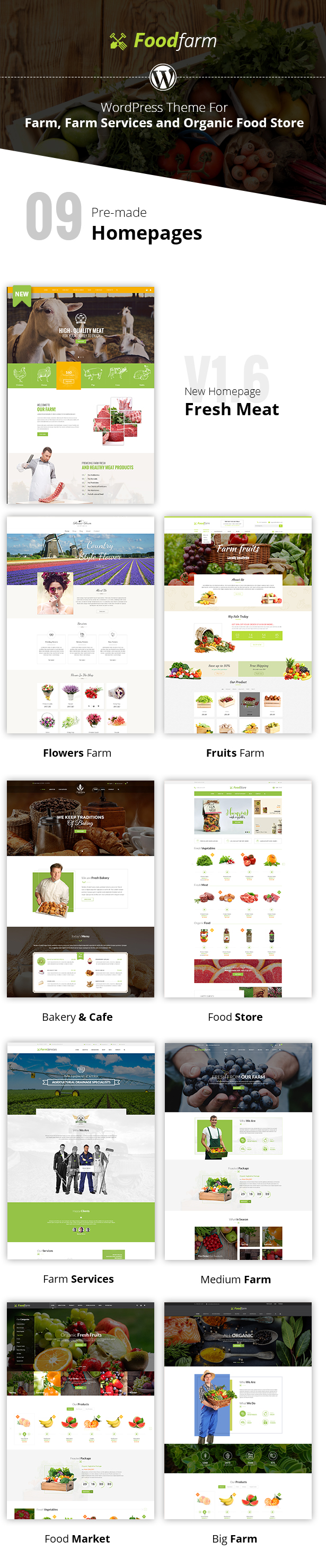 FoodFarm v1.9.0 - WordPress农场主题插图(1)