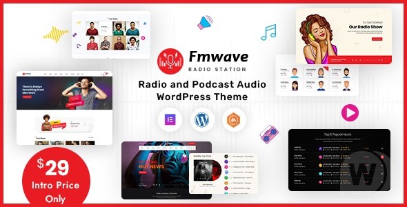 Fmwave v2.8 - WordPress电台主题插图