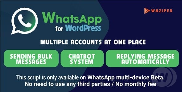 Waziper v1.0.1 - 适用于 WordPress 的 Whatsapp 营销工具插图