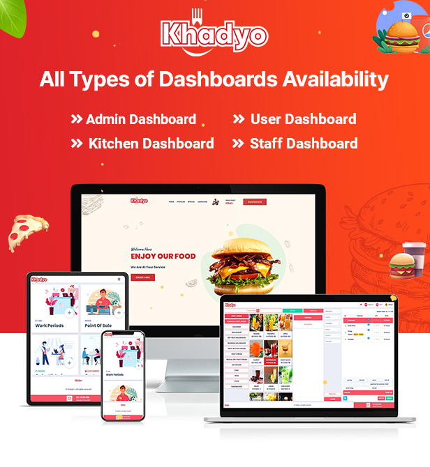 Khadyo Restaurant Software v3.5.0 - 带 POS 的在线食品订购网站插图(1)