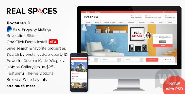 Real Spaces v3.0 –  WordPress房地产模板