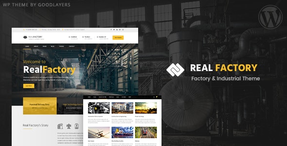 Real Factory v1.4.3 - WordPress工厂/工业/建筑主题