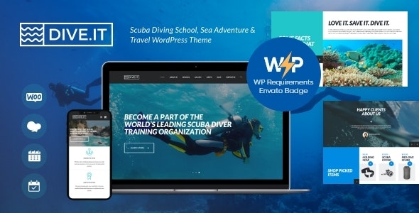 DiveIt v1.3.5 - WordPress海上探险和旅游主题