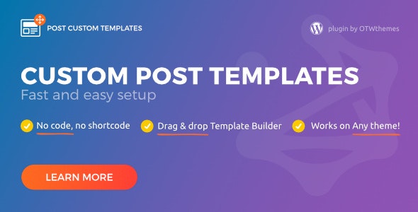 Post Custom Templates Pro v1.17（已汉化） - WordPress 单页面自定义模板插件