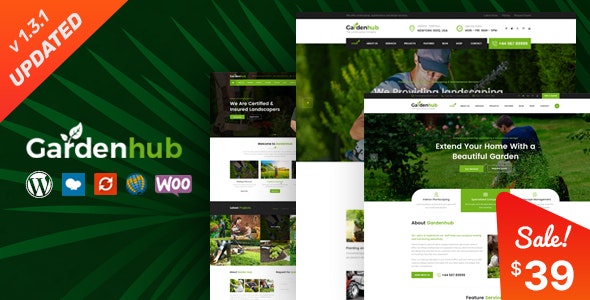 Garden HUB v1.3.5 - 草坪和美化 WordPress 主题插图
