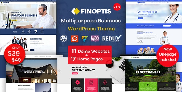 Finoptis v2.6.4 – 多用途商业 WordPress 主题插图