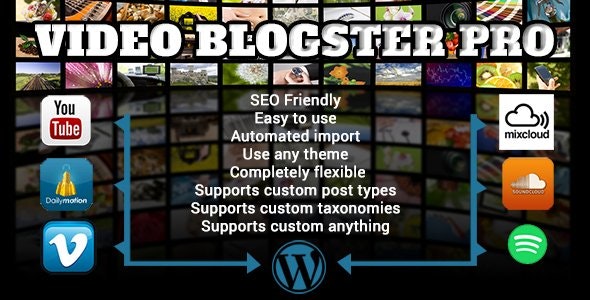 Video Blogster Pro v4.8 - WordPress视频导入插件