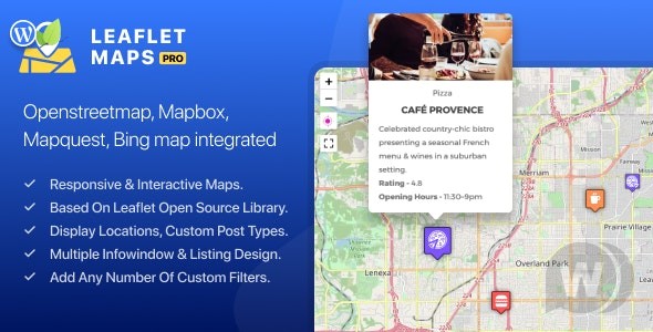 WP Leaflet Maps Pro v1.0.5（已汉化） - WordPress 地图插件