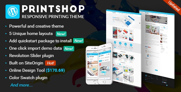 Printshop v4.8.0 - WordPress 响应式打印主题