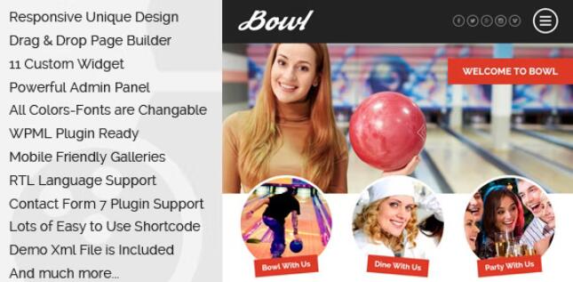 Bowl v1.6.2 -  WordPress 响应式保龄球中心主题