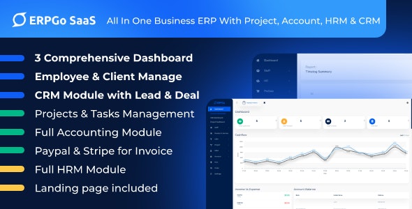 ERPGo SaaS v6.7 - All In One Business ERP With Project, Account, HRM & CRM