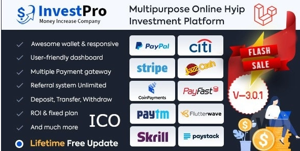 InvestPro v4.0.1 – 钱包和银行在线 Hyip 投资平台