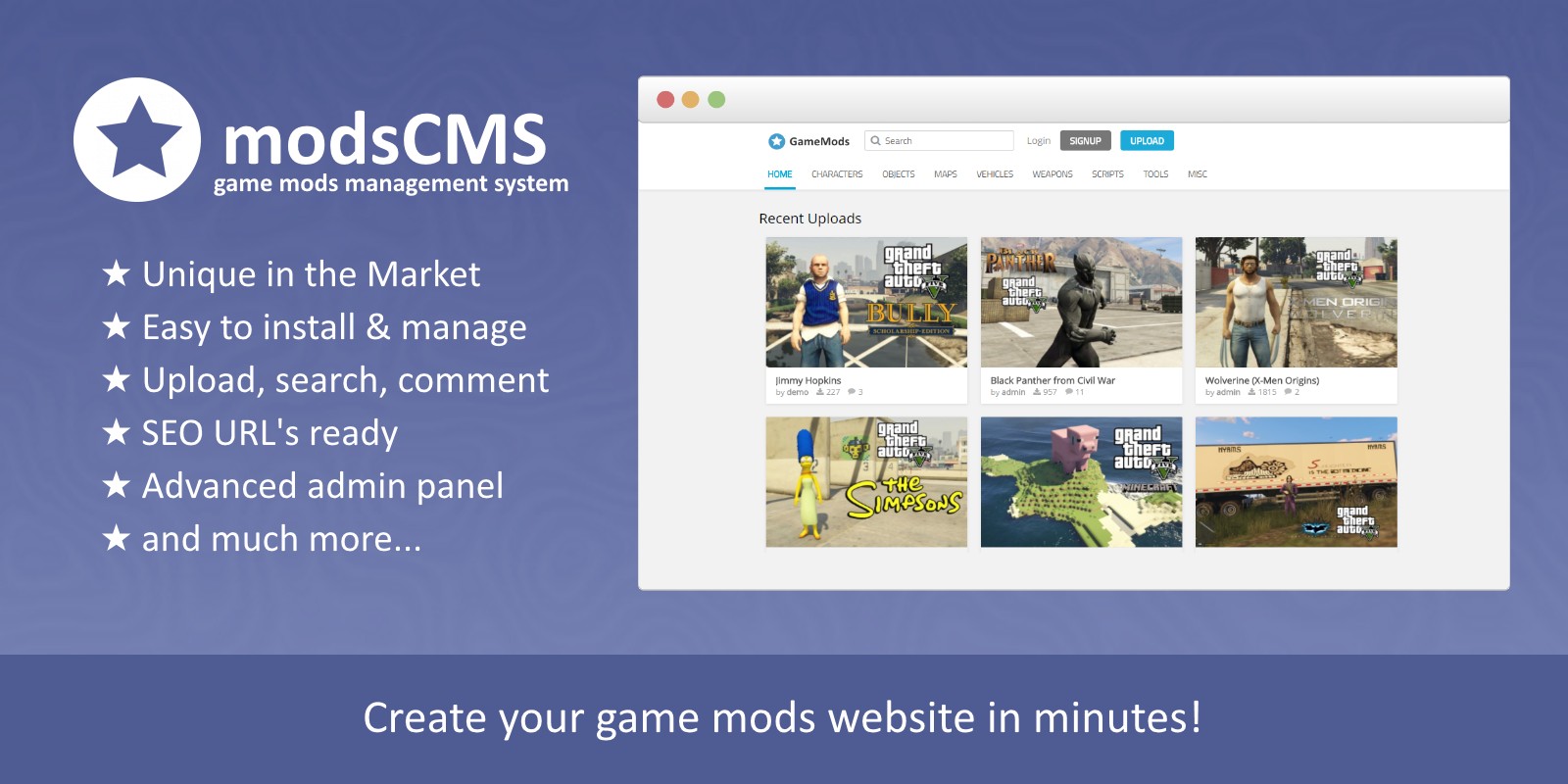 ModsCMS v1.1 - 游戏模组 PHP源码