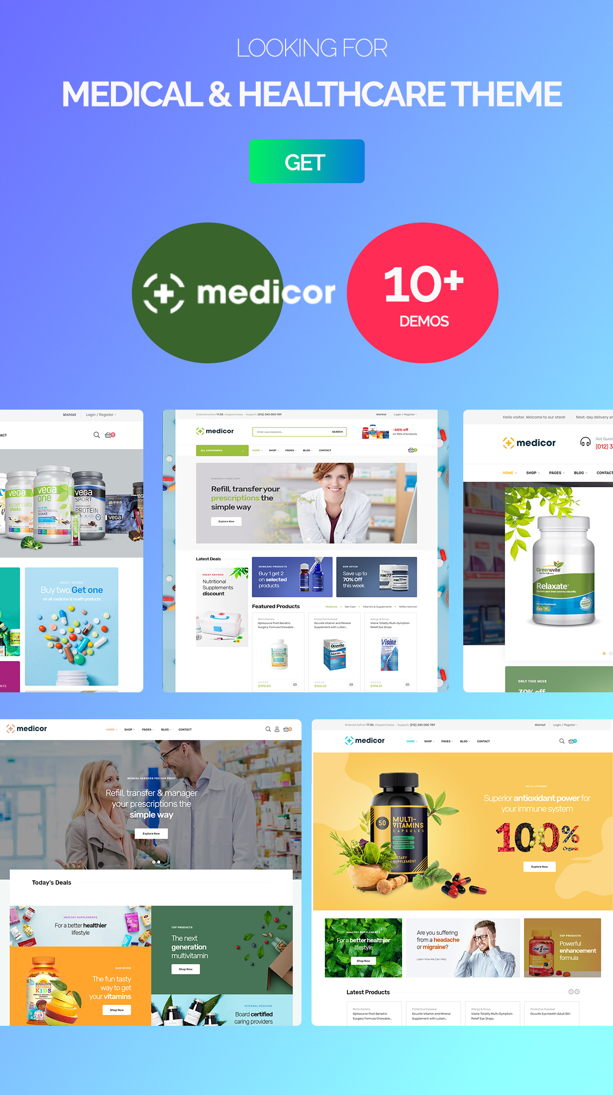 Pharmacy v4.2.0 - WooCommerce WordPress 响应式主题插图(2)