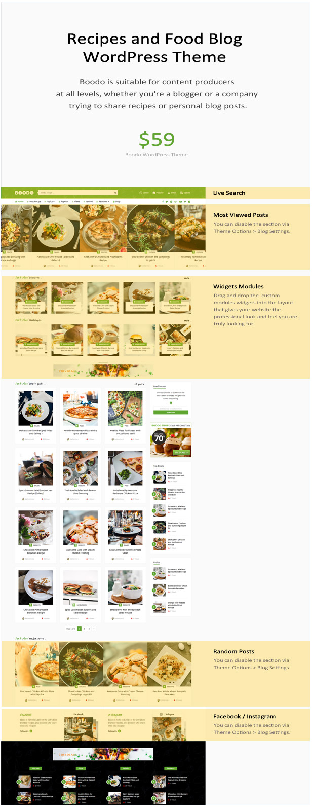 Boodo WP v3.0 - 食品和杂志店 WordPress 主题插图(2)