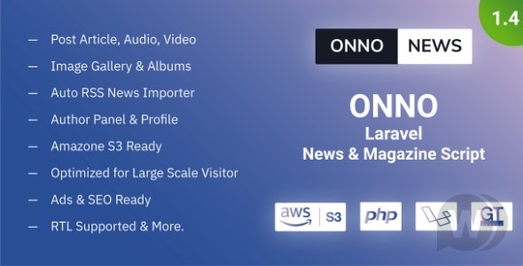 ONNO v1.4.3 - Laravel 上的新闻脚本插图