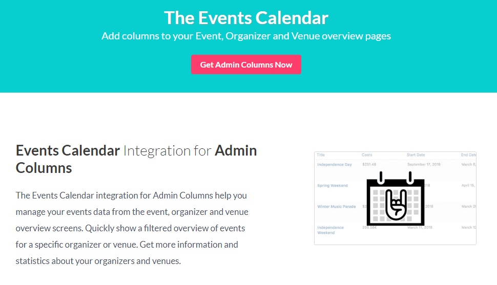 Admin Columns Pro - The Events Calendar Addon v1.7.1插图