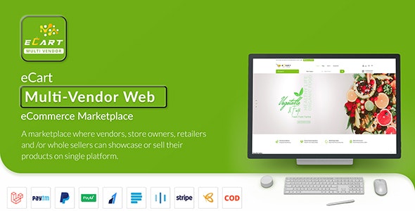 eCart Web - Multi Vendor eCommerce Marketplace v1.0.9 - 多供应商电子商务市场插图