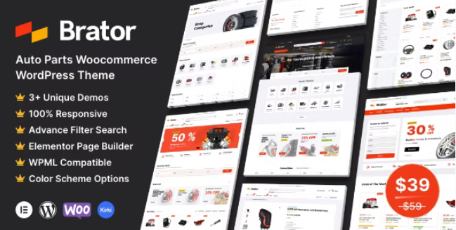 Brator v1.8 -  WooCommerce 汽车配件主题