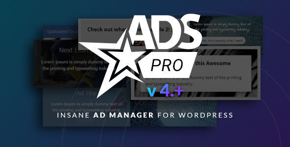 Ads Pro Plugin v4.8 - WordPress多用途广告管理器