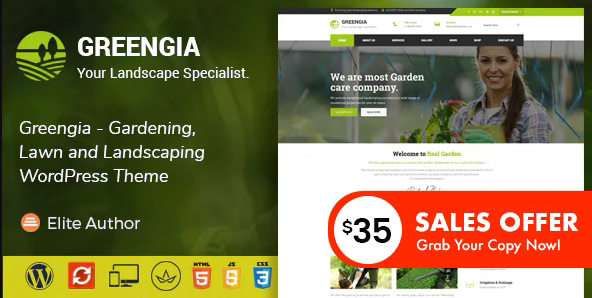 Greengia v2.1 - WordPress 园艺、草坪和景观美化主题
