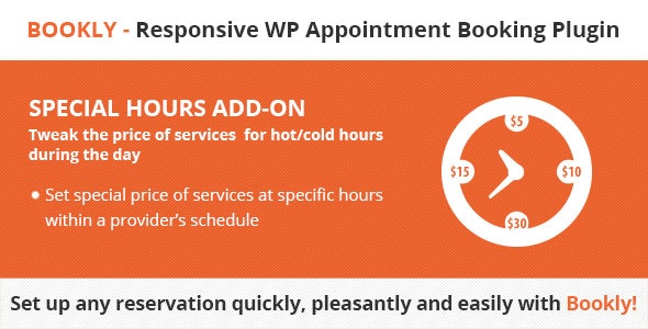 Bookly Special Hours (Add-on) v3.3
