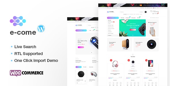 Ecome v1.5.8 - WooCommerce 电子商店主题 - 支持 RTL
