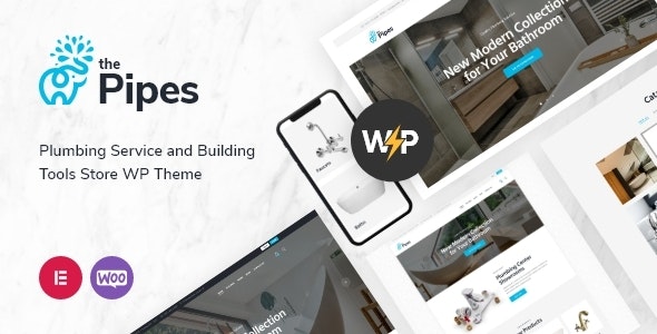 The Pipes v1.6.0 - 管道服务和建筑工具商店 WordPress 主题