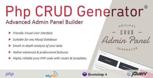 PHP CRUD Generator v2.3.1