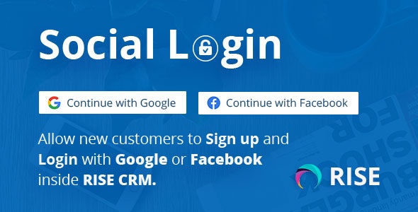 Social Login for RISE CRM V1.0.2 - RISE CRM社交登录插件