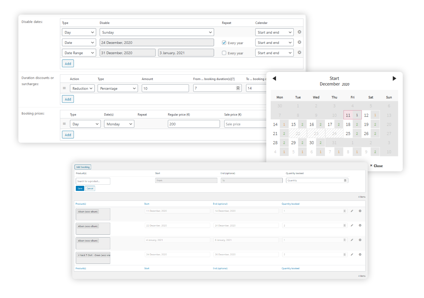 Woocommerce Easy Booking Pro v1.1.0 - Woocommerce轻松预订插件插图