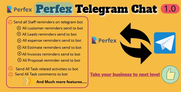 Perfex CRM and TelegramBot Chat Module V1.0.1插图