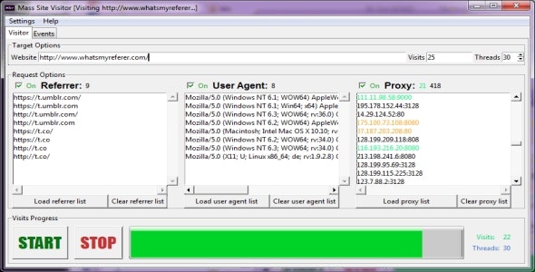 Mass Site Visitor v2.4.2 - Windows 流量机器人插图
