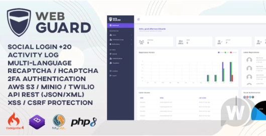 WebGuard v1.4.0 - 高级 PHP 登录和用户管理插图