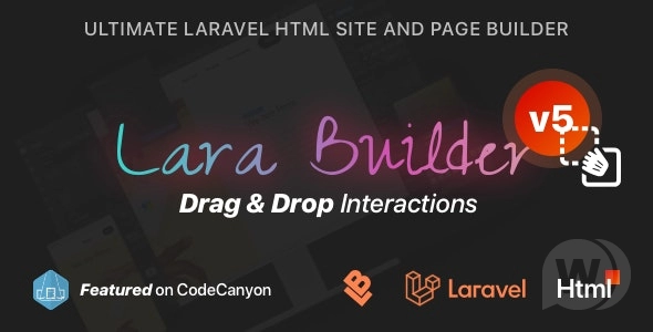 LaraBuilder v6.5.5 - Laravel 上的 HTML 网站构建器