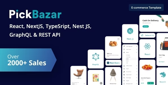 PickBazar v9.0.0 - 带有 React Hooks、Next JS、GraphQL 和 REST API 的 React 电子商务模板