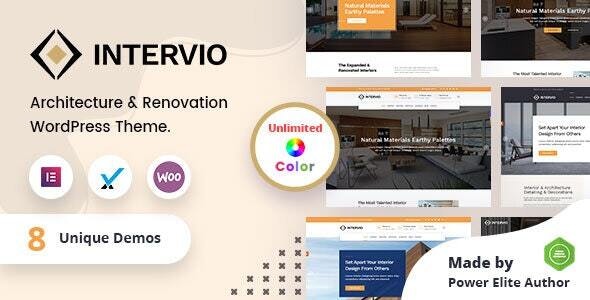 Intervio v3.0.0 -  WordPress 室内和建筑主题