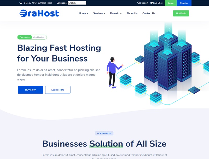 Erahost WHMCS Theme v3.1.0