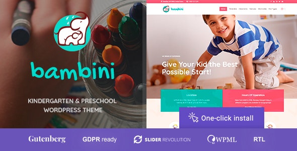 Bambini v1.1.4 - WordPress 幼儿园和学前班主题