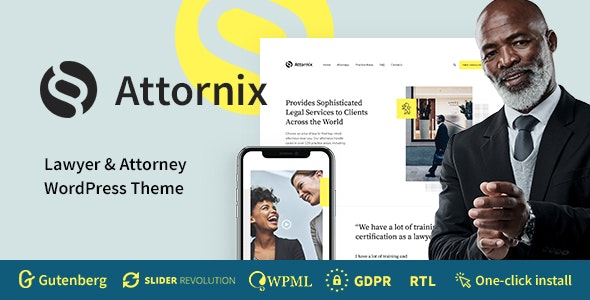 Attornix v1.0.6 - WordPress 律师主题