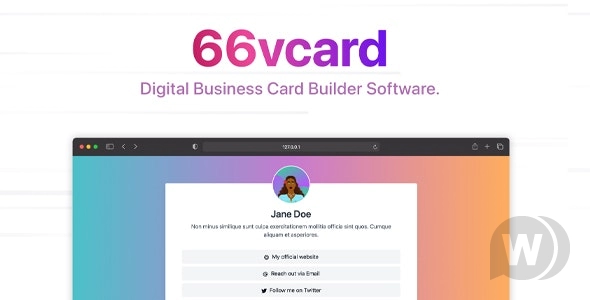 66vcard v24.0.0 - 数字名片生成器 (SAAS)插图