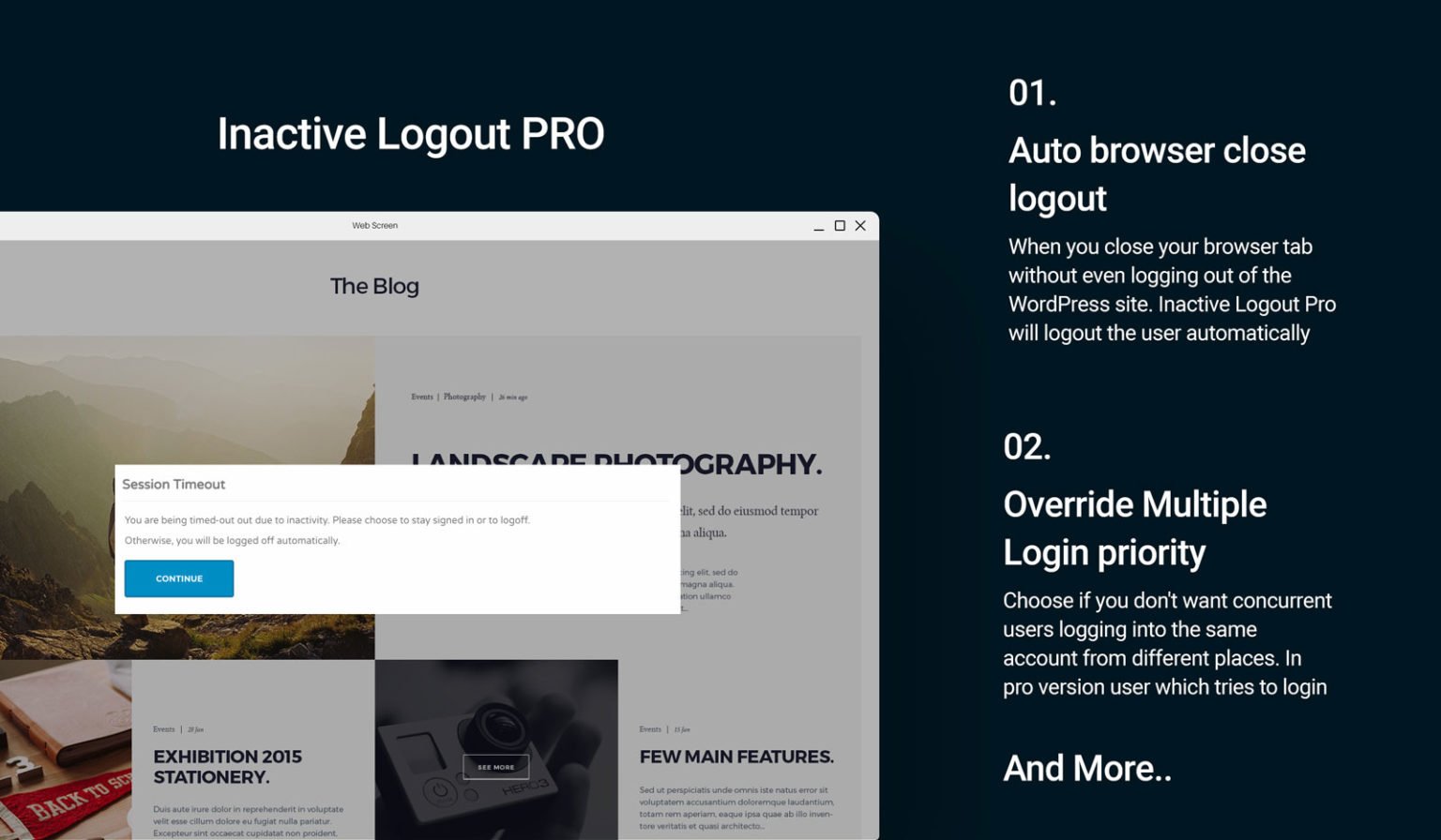 Inactive Logout Pro v2.3.3（已汉化） - WordPress 用户非活动注销插件插图
