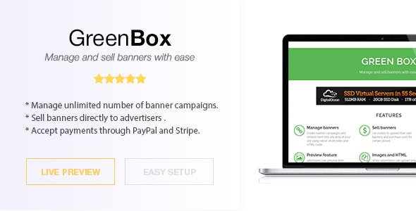 Green Box v3.05 原版- WordPress管理和销售横幅插件插图